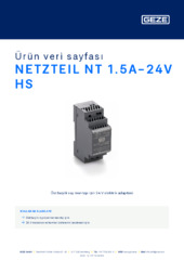 NETZTEIL NT 1.5A-24V HS Ürün veri sayfası TR