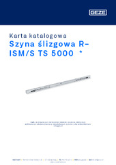 Szyna ślizgowa R-ISM/S TS 5000  * Karta katalogowa PL