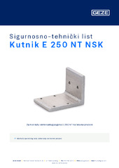 Kutnik E 250 NT NSK Sigurnosno-tehnički list HR