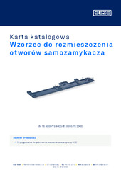 Wzorzec do rozmieszczenia otworów samozamykacza Karta katalogowa PL