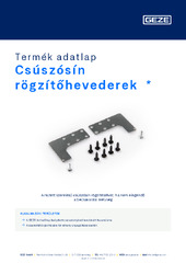 Csúszósín rögzítőhevederek  * Termék adatlap HU