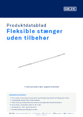 Fleksible stænger uden tilbehør Produktdatablad DA