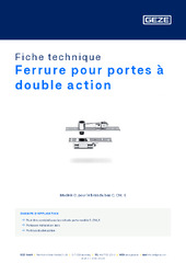 Ferrure pour portes à double action Fiche technique FR