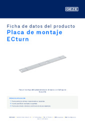 Placa de montaje ECturn Ficha de datos del producto ES