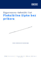 Fleksibilne šipke bez pribora Sigurnosno-tehnički list HR