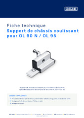 Support de châssis coulissant pour OL 90 N / OL 95 Fiche technique FR
