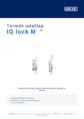 IQ lock M  * Termék adatlap HU