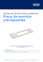 Placa de montaje cierrapuertas Ficha de datos del producto ES