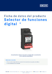 Selector de funciones digital  * Ficha de datos del producto ES