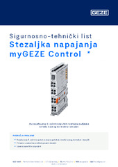 Stezaljka napajanja myGEZE Control  * Sigurnosno-tehnički list HR