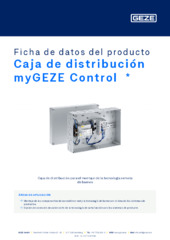 Caja de distribución myGEZE Control  * Ficha de datos del producto ES