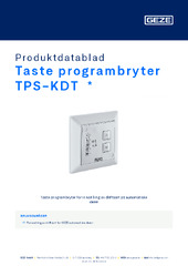 Taste programbryter TPS-KDT Produktdatablad NB