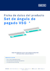 Set de ángulo de pegado VSG  * Ficha de datos del producto ES