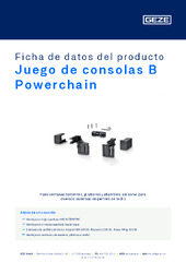 Juego de consolas B Powerchain Ficha de datos del producto ES