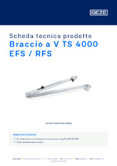 Braccio a V TS 4000 EFS / RFS Scheda tecnica prodotto IT