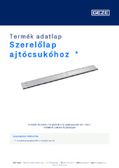 Szerelőlap ajtócsukóhoz  * Termék adatlap HU