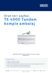 TS 4000 Tandem komple ambalaj Ürün veri sayfası TR