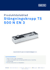 Stängningskropp TS 500 N EN 3 Produktdatablad SV