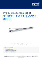 Glijrail BG TS 5000 / 3000 Productgegevens tabel NL