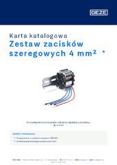 Zestaw zacisków szeregowych 4 mm²  * Karta katalogowa PL