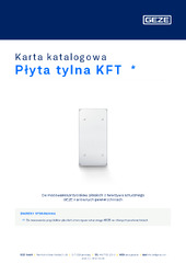 Płyta tylna KFT  * Karta katalogowa PL