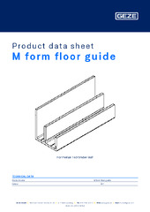 M form floor guide Product data sheet EN