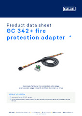 GC 342+ fire protection adapter  * Product data sheet EN