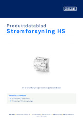 Strømforsyning HS Produktdatablad DA
