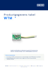 WTM  * Productgegevens tabel NL