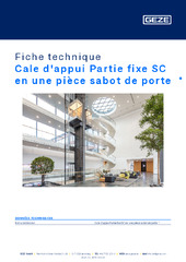 Cale d'appui Partie fixe SC en une pièce sabot de porte Fiche technique FR