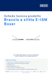 Braccio a slitta E-ISM Boxer Scheda tecnica prodotto IT