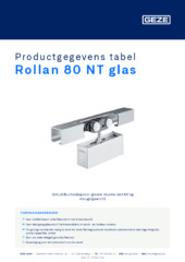 Rollan 80 NT glas Productgegevens tabel NL