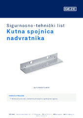 Kutna spojnica nadvratnika Sigurnosno-tehnički list HR