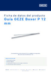 Guía GEZE Boxer P 12 mm Ficha de datos del producto ES