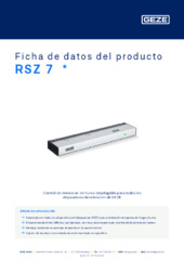 RSZ 7  * Ficha de datos del producto ES