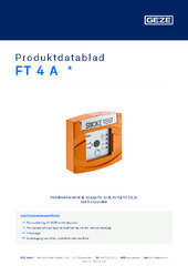 FT 4 A  * Produktdatablad SV