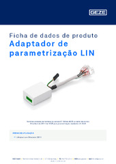 Adaptador de parametrização LIN Ficha de dados de produto PT