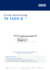 TS 1500 G  * Fiche technique FR