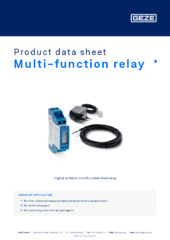 Multi-function relay  * Product data sheet EN