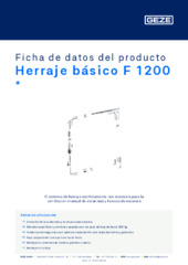 Herraje básico F 1200  * Ficha de datos del producto ES