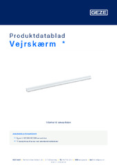 Vejrskærm  * Produktdatablad DA