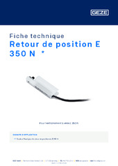 Retour de position E 350 N  * Fiche technique FR