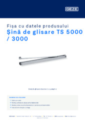 Șină de glisare TS 5000 / 3000 Fișa cu datele produsului RO