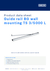 Guide rail BG wall mounting TS 3/5000 L Product data sheet EN