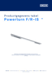 Powerturn F/R-IS  * Productgegevens tabel NL