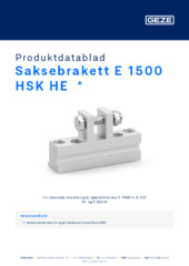 Saksebrakett E 1500 HSK HE  * Produktdatablad NB