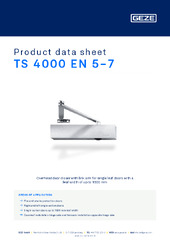 TS 4000 EN 5-7 Product data sheet EN