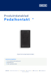 Pedalkontakt  * Produktdatablad DA