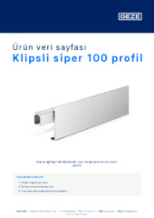 Klipsli siper 100 profil Ürün veri sayfası TR