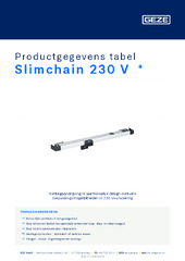 Slimchain 230 V  * Productgegevens tabel NL